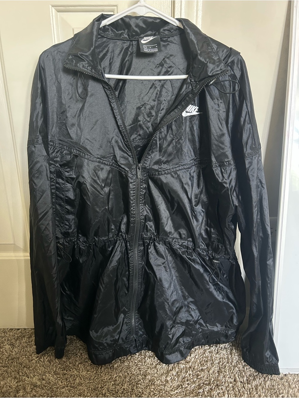 Nike Black Lightweight Bomber Jacket with Hood